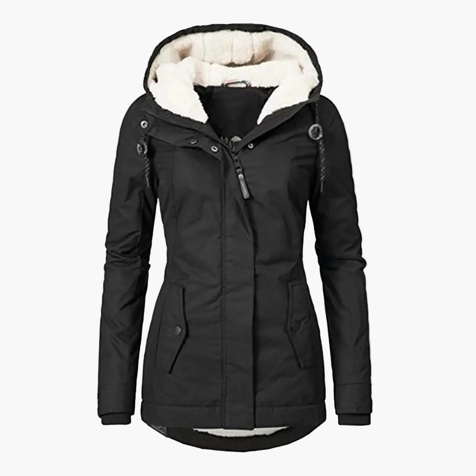 Veste d’Hiver Femme Style Urbain avec Capuche Doublée – Élégance Quotidienne et Confort Thermique - Image 6