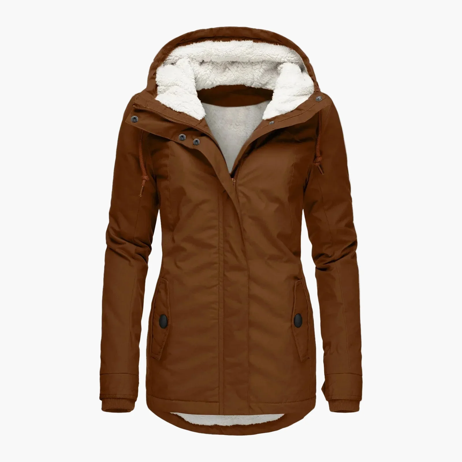Veste d’Hiver Femme Style Urbain avec Capuche Doublée – Élégance Quotidienne et Confort Thermique - Image 8