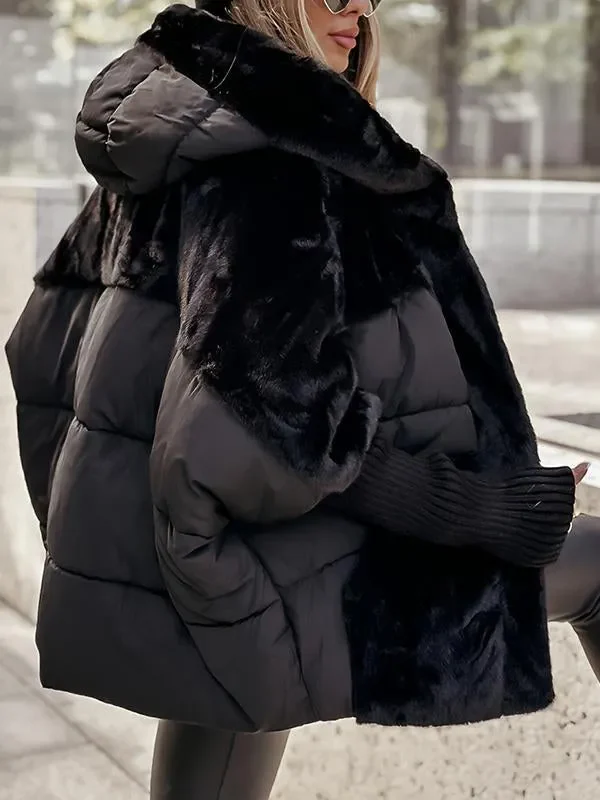 Veste d'hiver femme style urbain chic matelassée à capuche, idéale pour le froid - Image 12