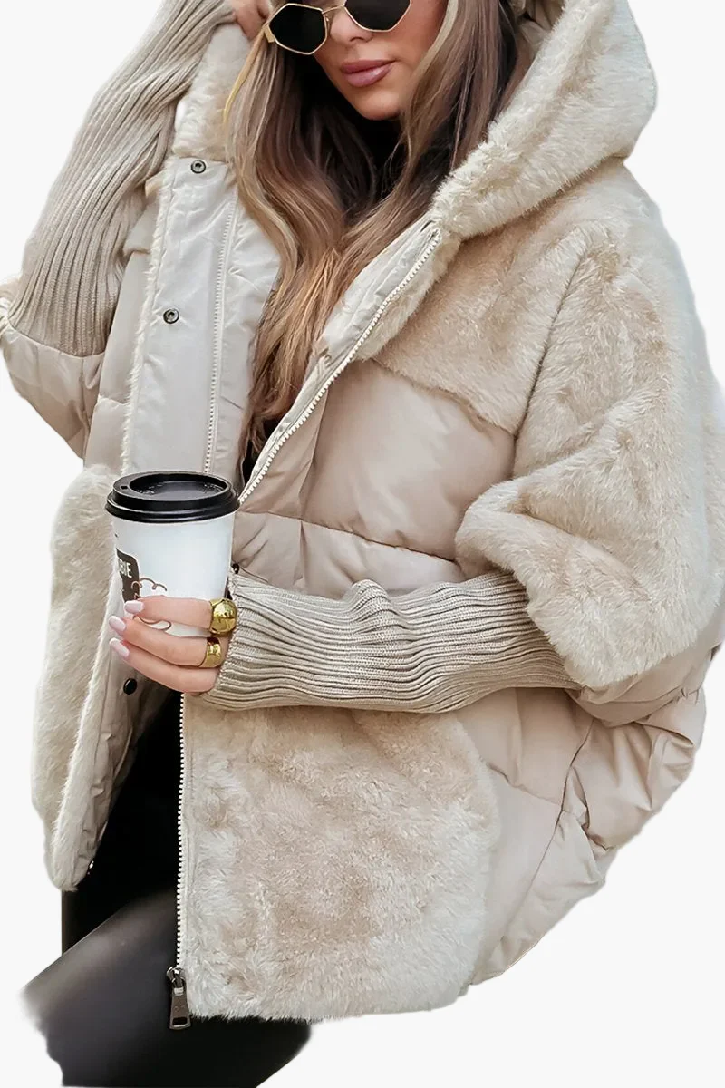 Veste d'hiver femme style urbain chic matelassée à capuche, idéale pour le froid - Image 8