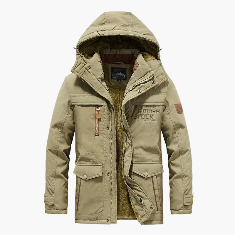 Veste d'hiver pour homme style outdoor imperméable avec capuche – idéale pour randonnée et loisirs - Image 2