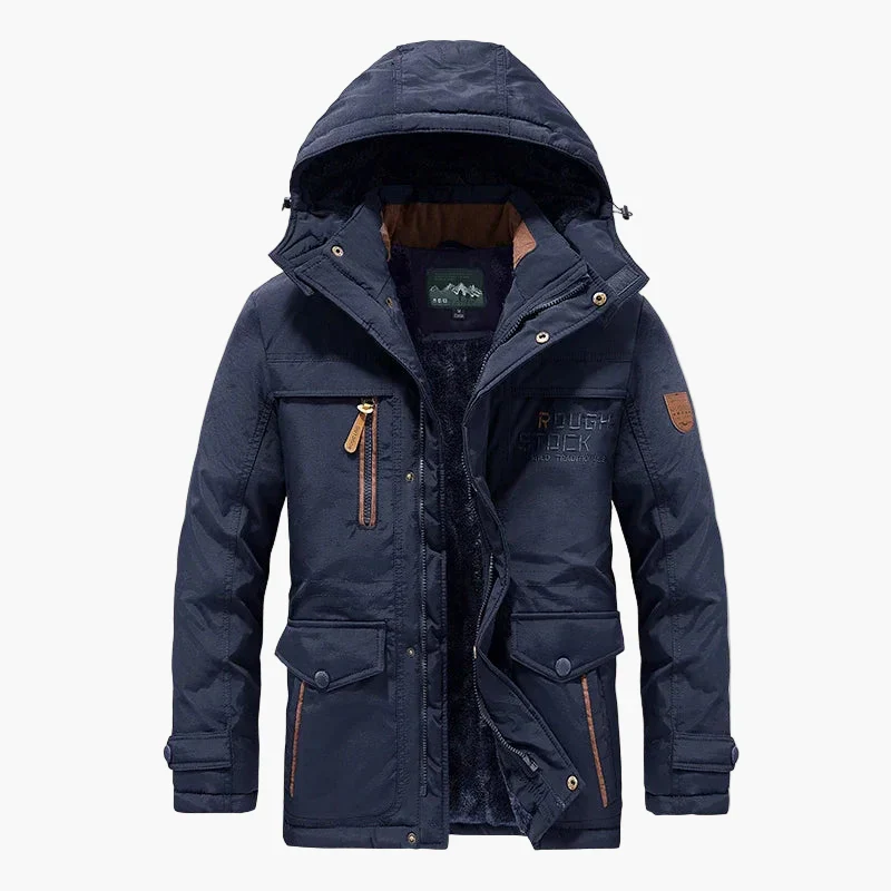 Veste d'hiver pour homme style outdoor imperméable avec capuche – idéale pour randonnée et loisirs - Image 4