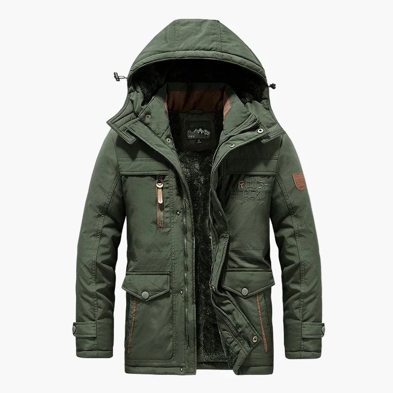 Veste d'hiver pour homme style outdoor imperméable avec capuche – idéale pour randonnée et loisirs - Image 5