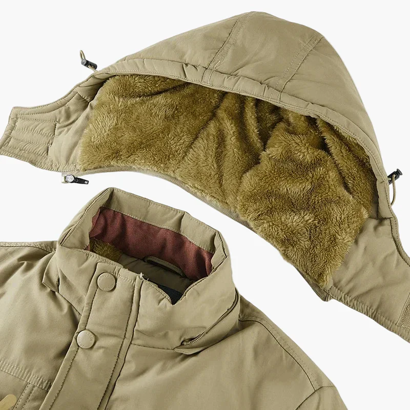 Veste d'hiver pour homme style outdoor imperméable avec capuche – idéale pour randonnée et loisirs - Image 6