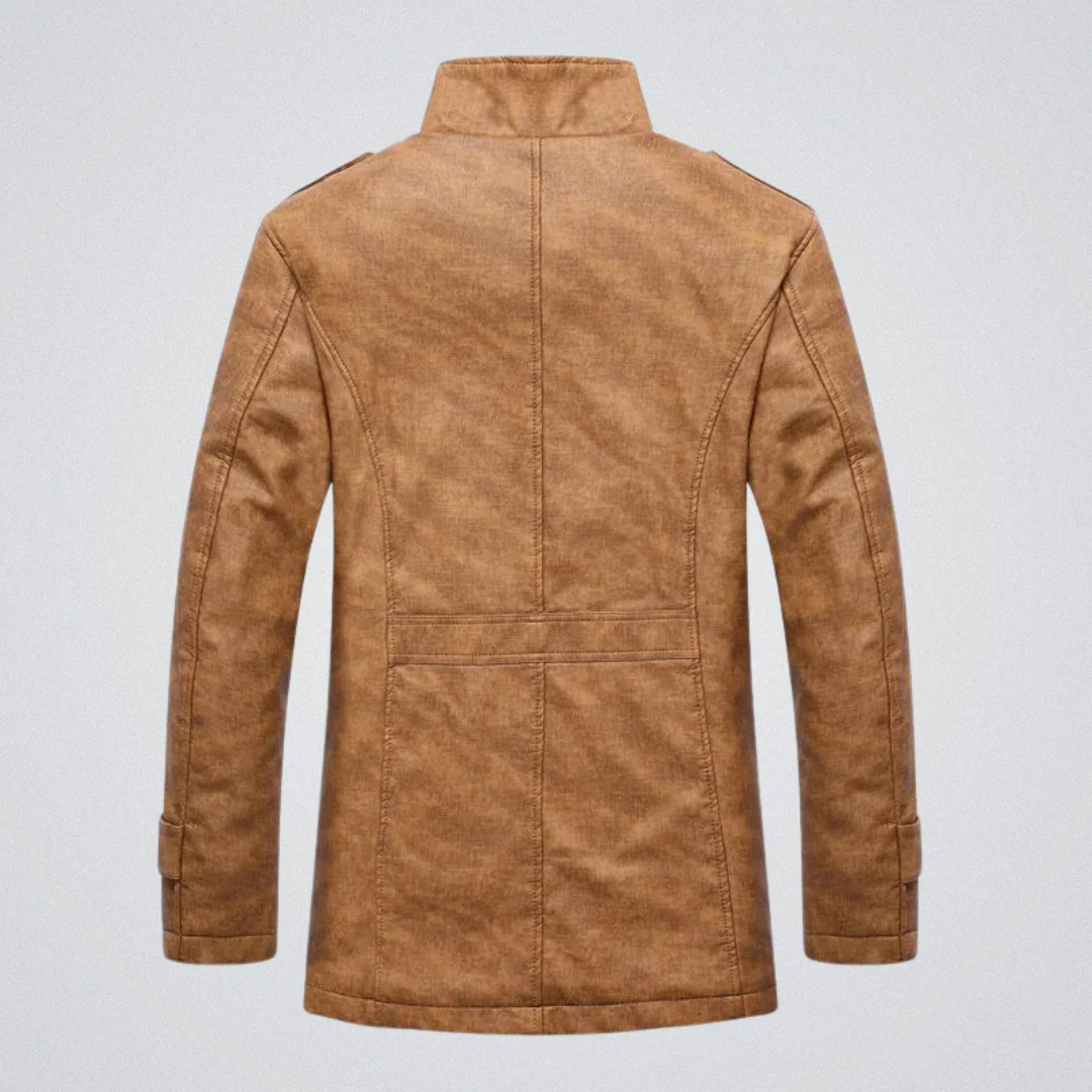 Veste d'hiver homme style urbain avec doublure chaude et col montant – Élégance casual et confort quotidien - Image 3