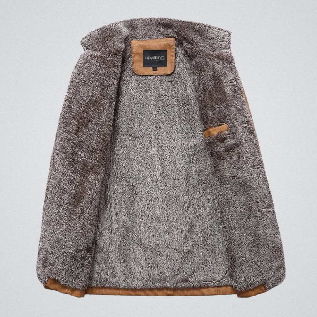 Veste d'hiver homme style urbain avec doublure chaude et col montant – Élégance casual et confort quotidien - Image 4