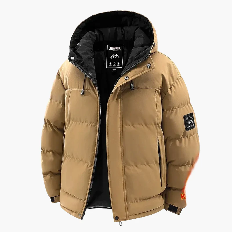 Veste d'hiver imperméable et coupe-vent décontractée pour homme – Style urbain avec capuche amovible - Image 6