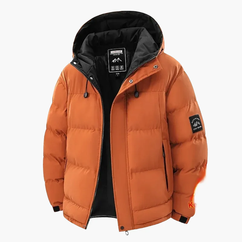 Veste d'hiver imperméable et coupe-vent décontractée pour homme – Style urbain avec capuche amovible - Image 8