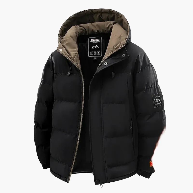 Veste d'hiver imperméable et coupe-vent décontractée pour homme – Style urbain avec capuche amovible - Image 9