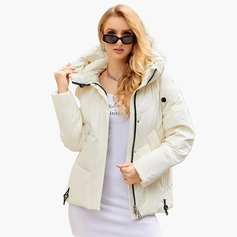 Veste d'hiver matelassée à capuche pour femme, style urbain et moderne - Image 4