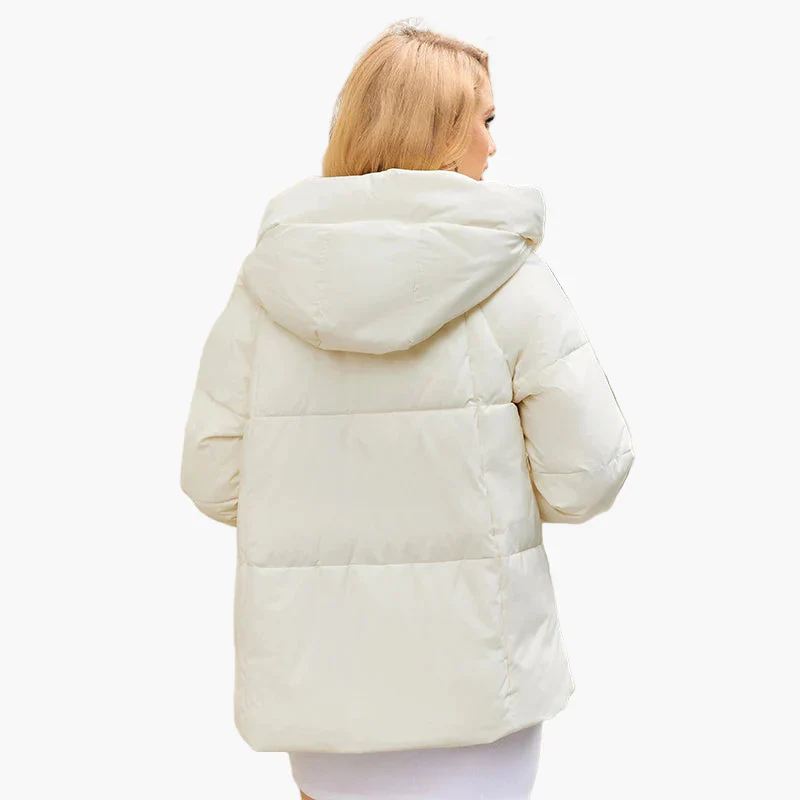 Veste d'hiver matelassée à capuche pour femme, style urbain et moderne - Image 5
