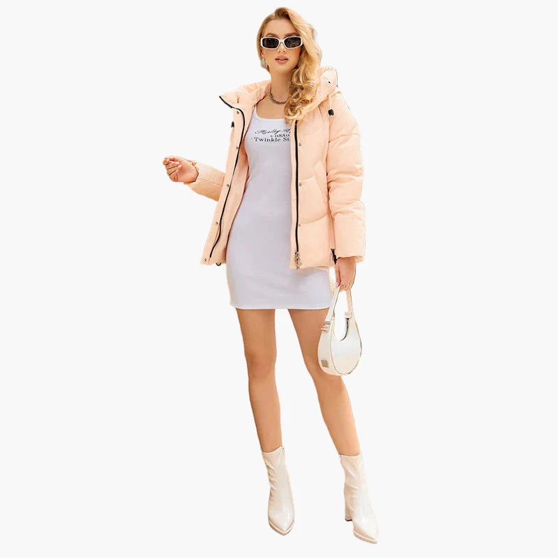 Veste d'hiver matelassée à capuche pour femme, style urbain et moderne - Image 7