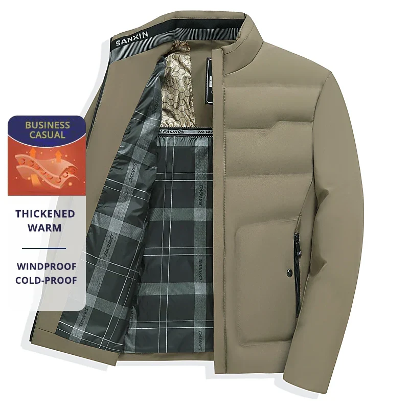 Veste Homme Business Casual Hiver Chaude et Coupe-Vent - Image 3