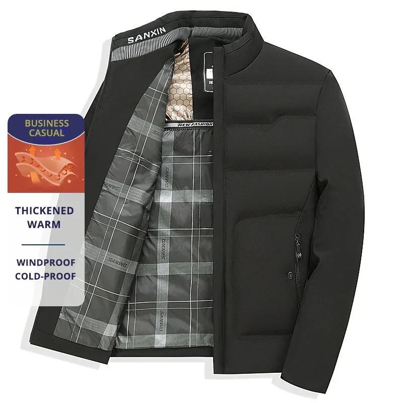 Veste Homme Business Casual Hiver Chaude et Coupe-Vent - Image 4