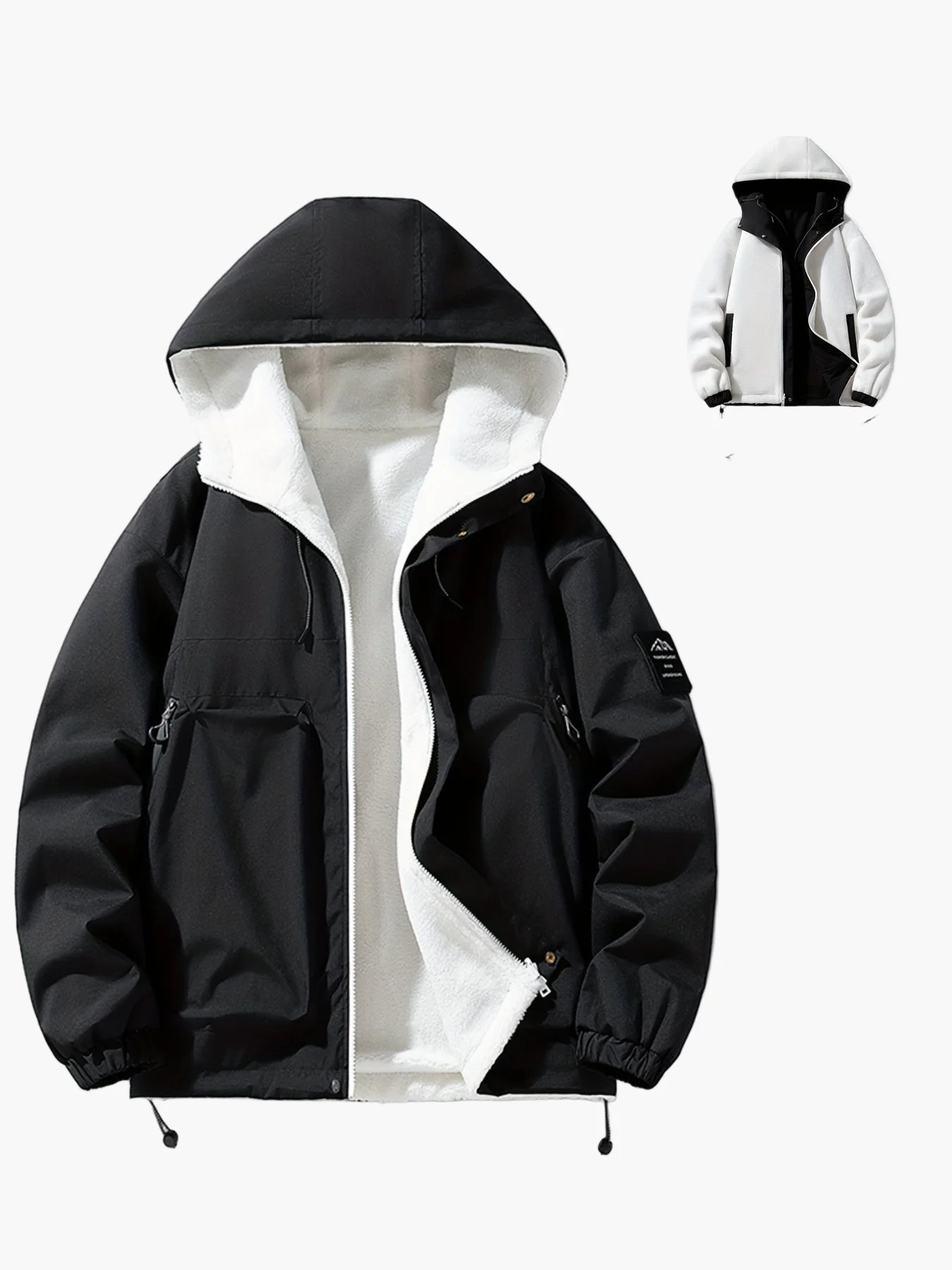 Veste Homme à Capuche Style Urbain Décontracté pour l’Hiver - Image 5
