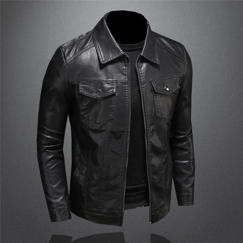 Veste Homme Style Motard Élégant pour Toutes Occasions - Image 3