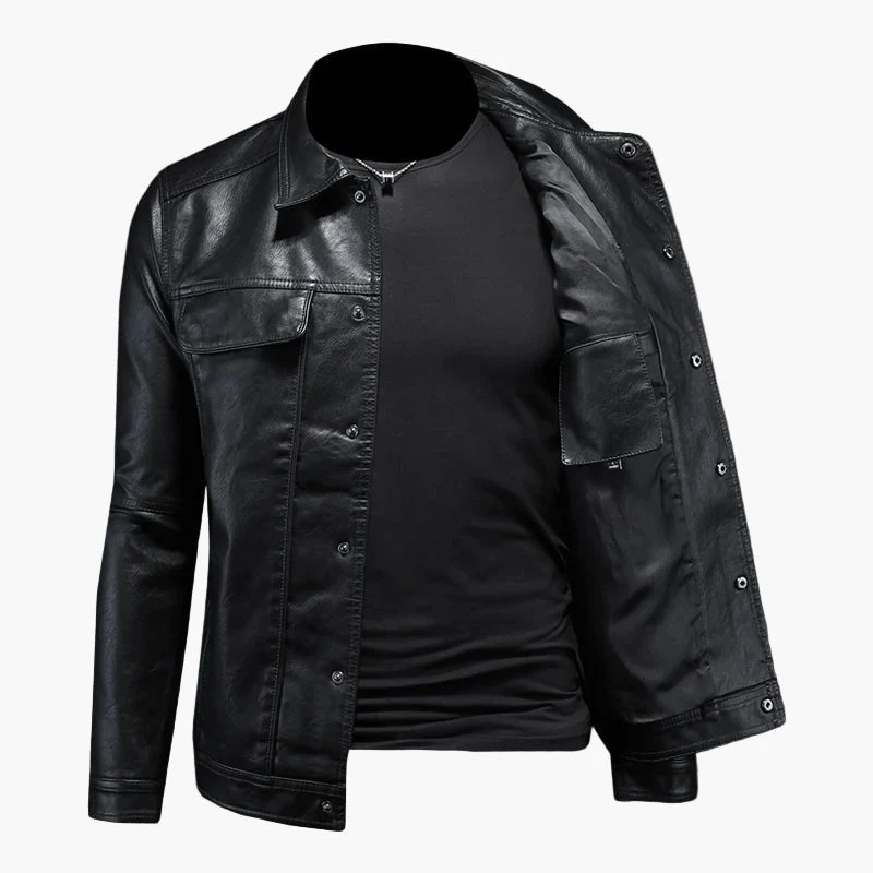 Veste homme style moto coupe moderne pour look urbain et élégant - Image 3