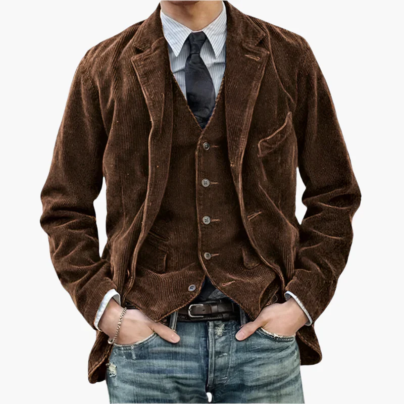 Veste Homme Style Vintage Décontracté Idéale pour Automne et Hiver - Image 3