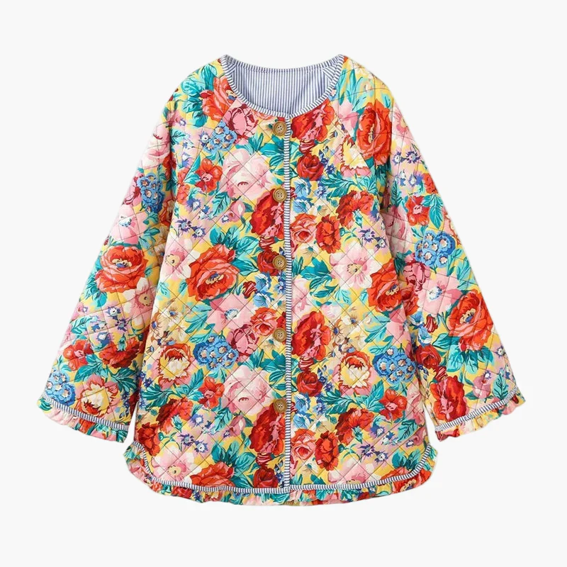 Veste matelassée bohème pour femme style floral oversize idéale pour le printemps - Image 8