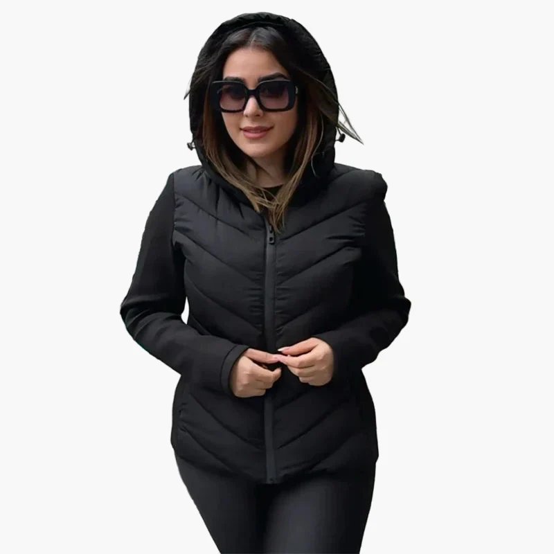 Veste matelassée à capuche pour femme – Style urbain et confort quotidien - Image 2