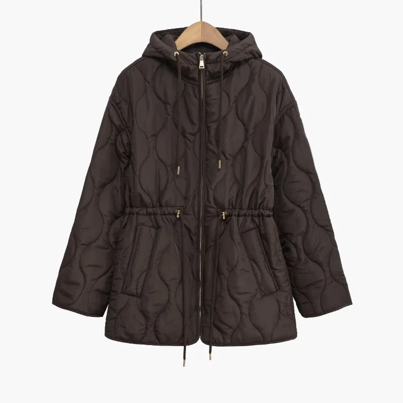 Veste matelassée à capuche pour femme style urbain hiver – coupe décontractée et élégante - Image 7