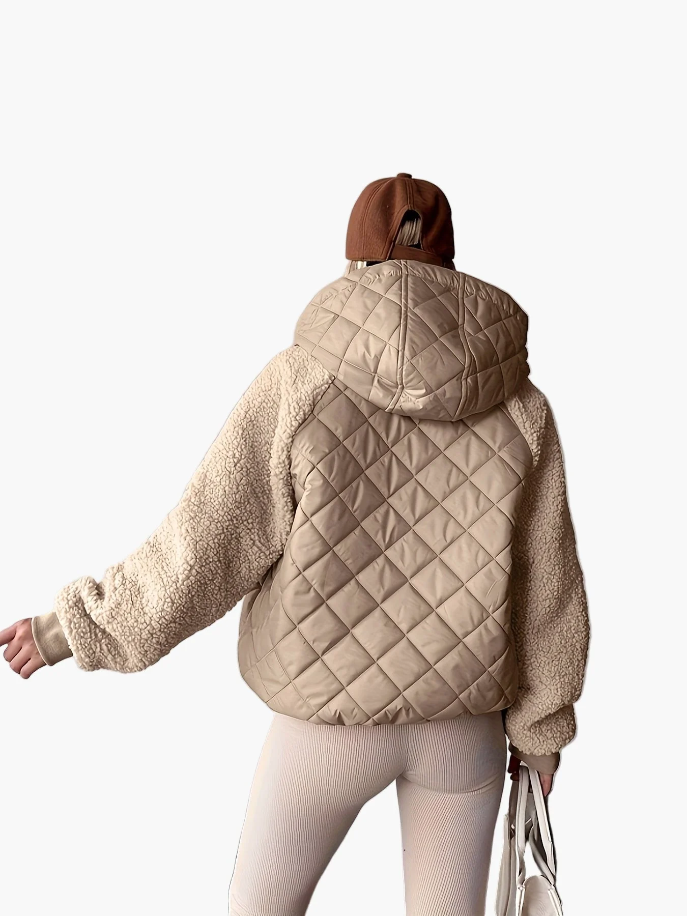 Veste matelassée à capuche style urbain pour femme – Look décontracté et tendance - Image 2