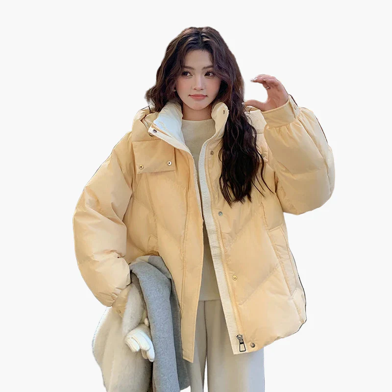 Veste matelassée décontractée femme style cocooning hiver - Image 4