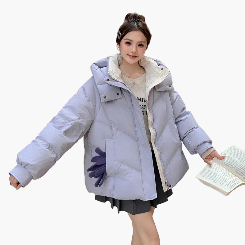Veste matelassée décontractée femme style cocooning hiver - Image 5