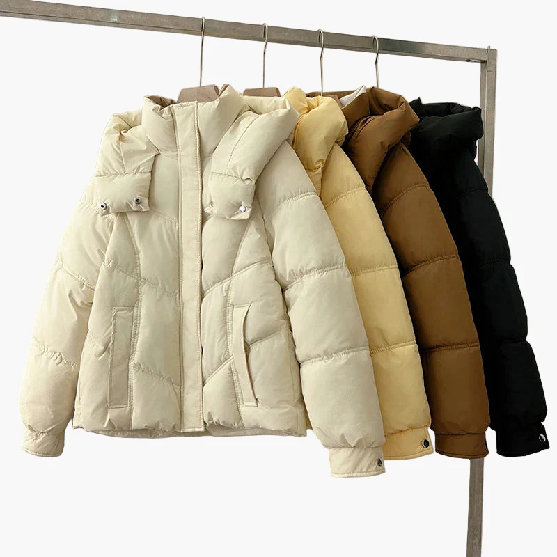 Veste matelassée décontractée femme style cocooning hiver - Image 7