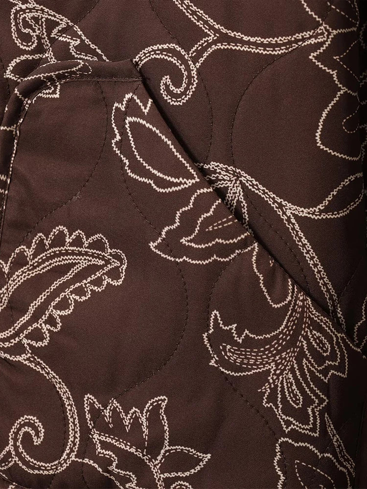 Veste matelassée décontractée femme style floral idéale pour l'automne et le printemps - Image 5