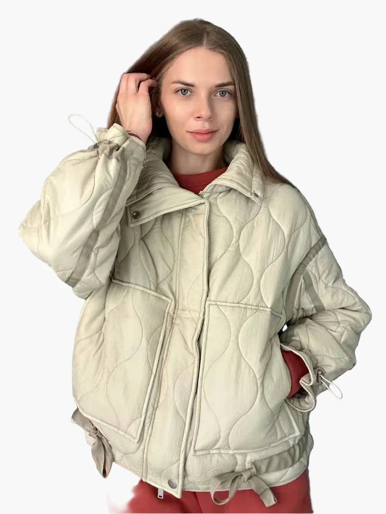Veste matelassée décontractée pour femme, style urbain tendance, idéale pour l'automne et l'hiver - Image 2
