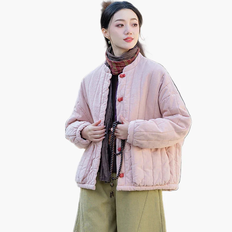 Veste matelassée décontractée pour femme style vintage automne hiver - Image 3