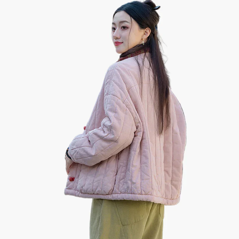 Veste matelassée décontractée pour femme style vintage automne hiver - Image 5