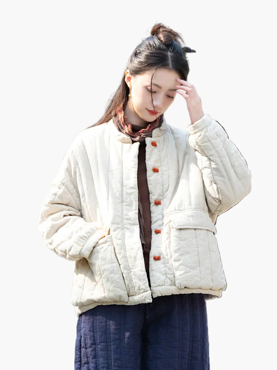 Veste matelassée décontractée pour femme style vintage automne hiver - Image 6