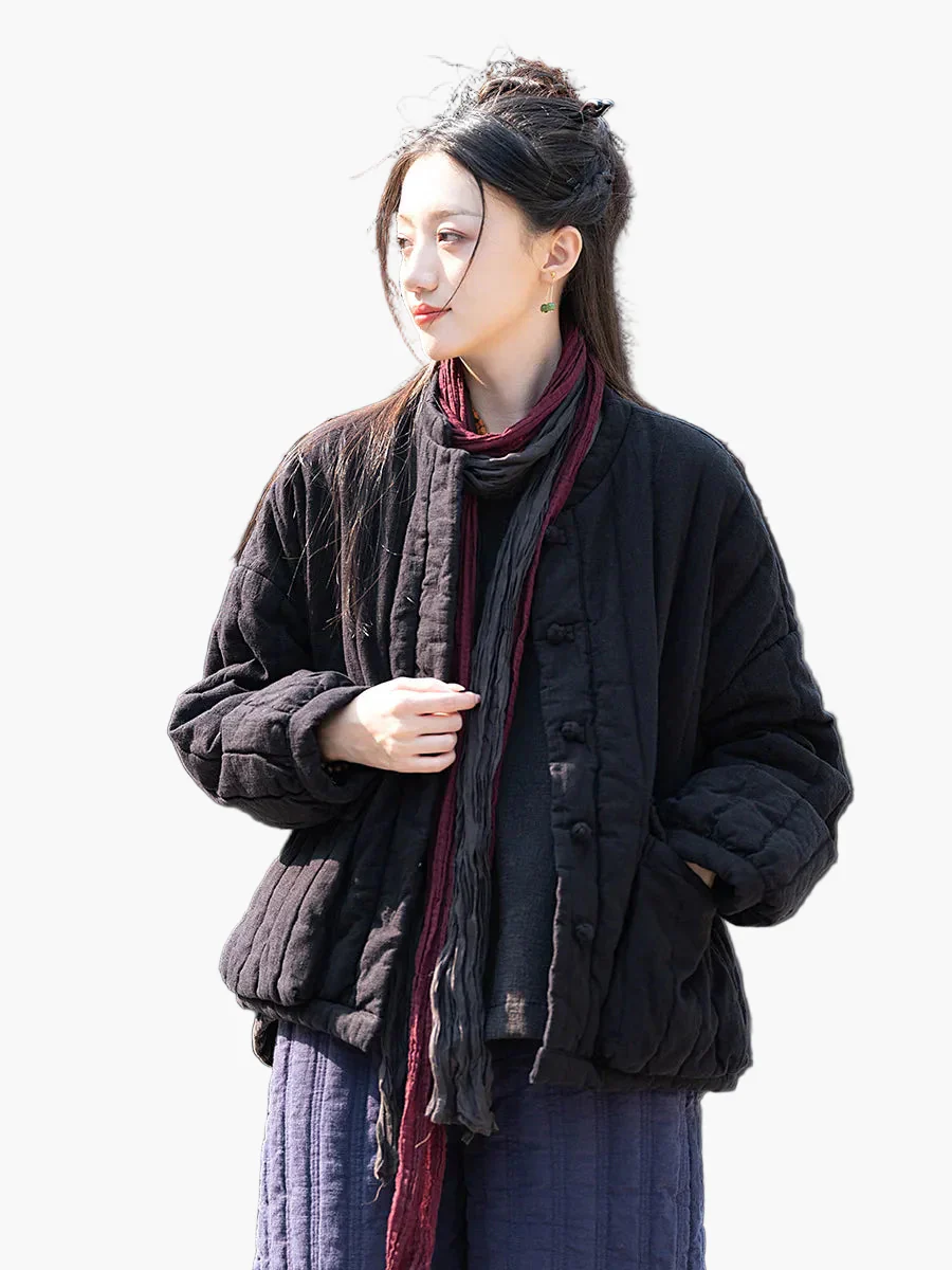 Veste matelassée décontractée pour femme style vintage automne hiver - Image 7