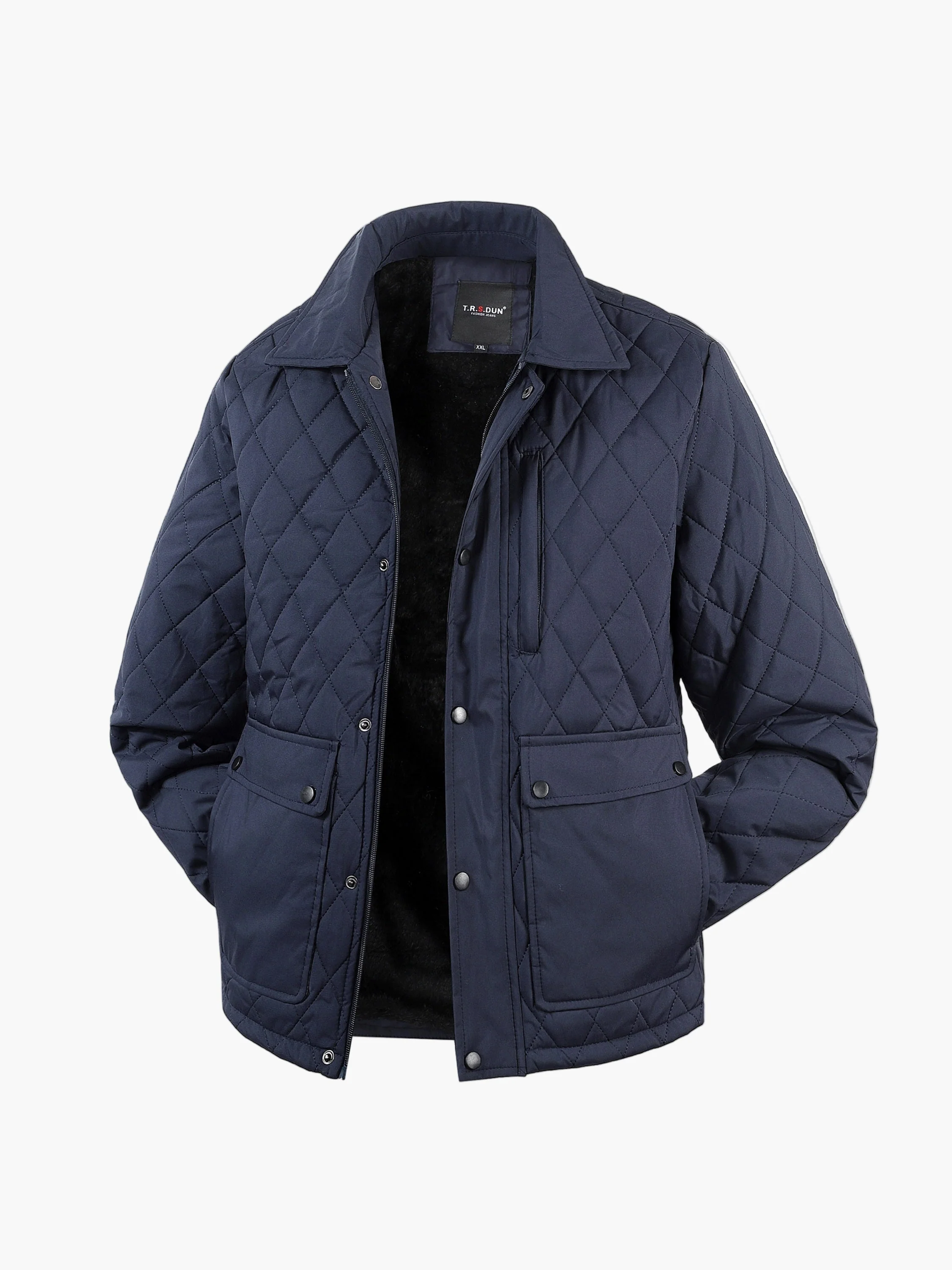 Veste matelassée décontractée pour homme style urbain avec poches et col classique - Image 2