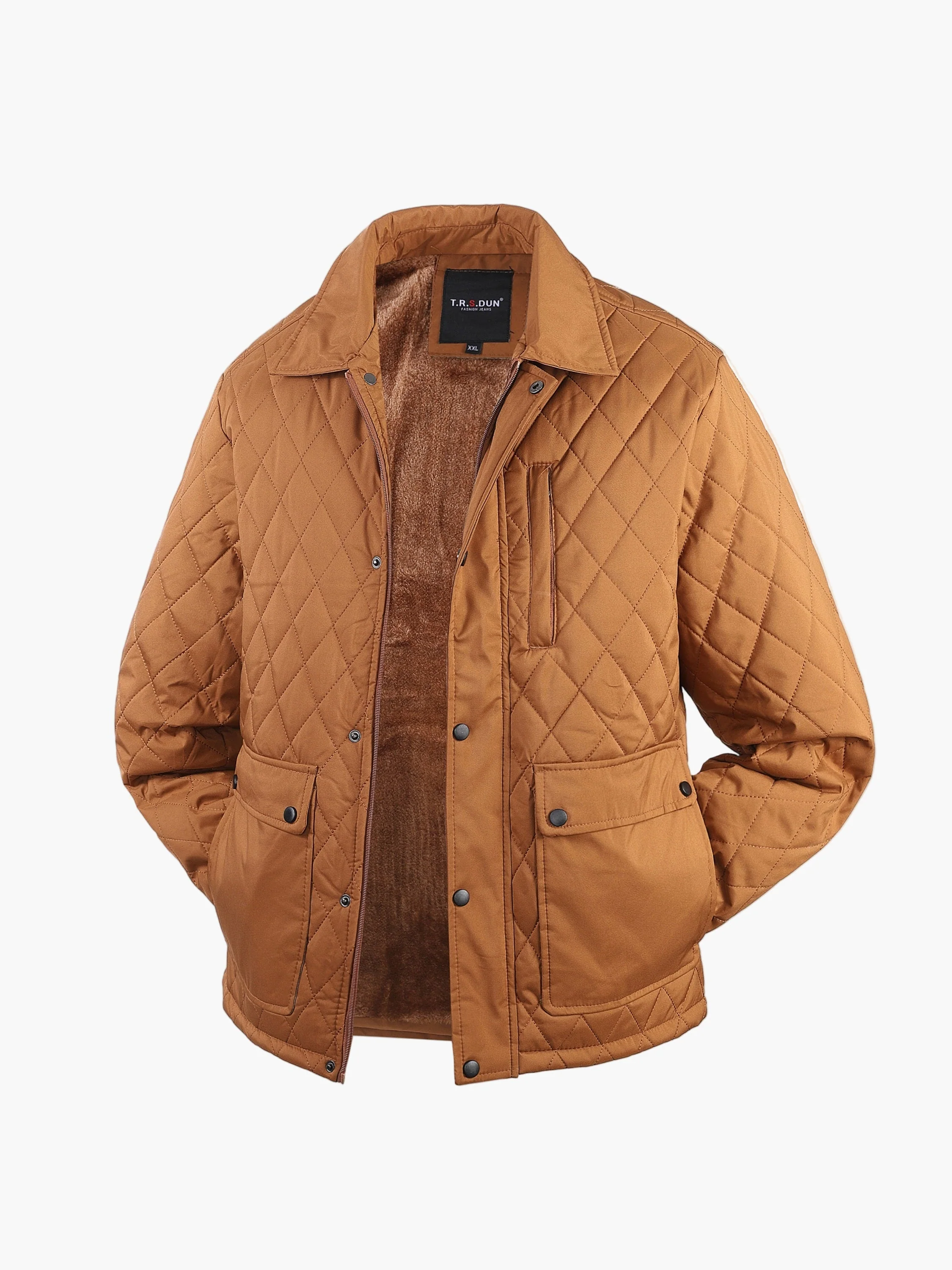 Veste matelassée décontractée pour homme style urbain avec poches et col classique - Image 3