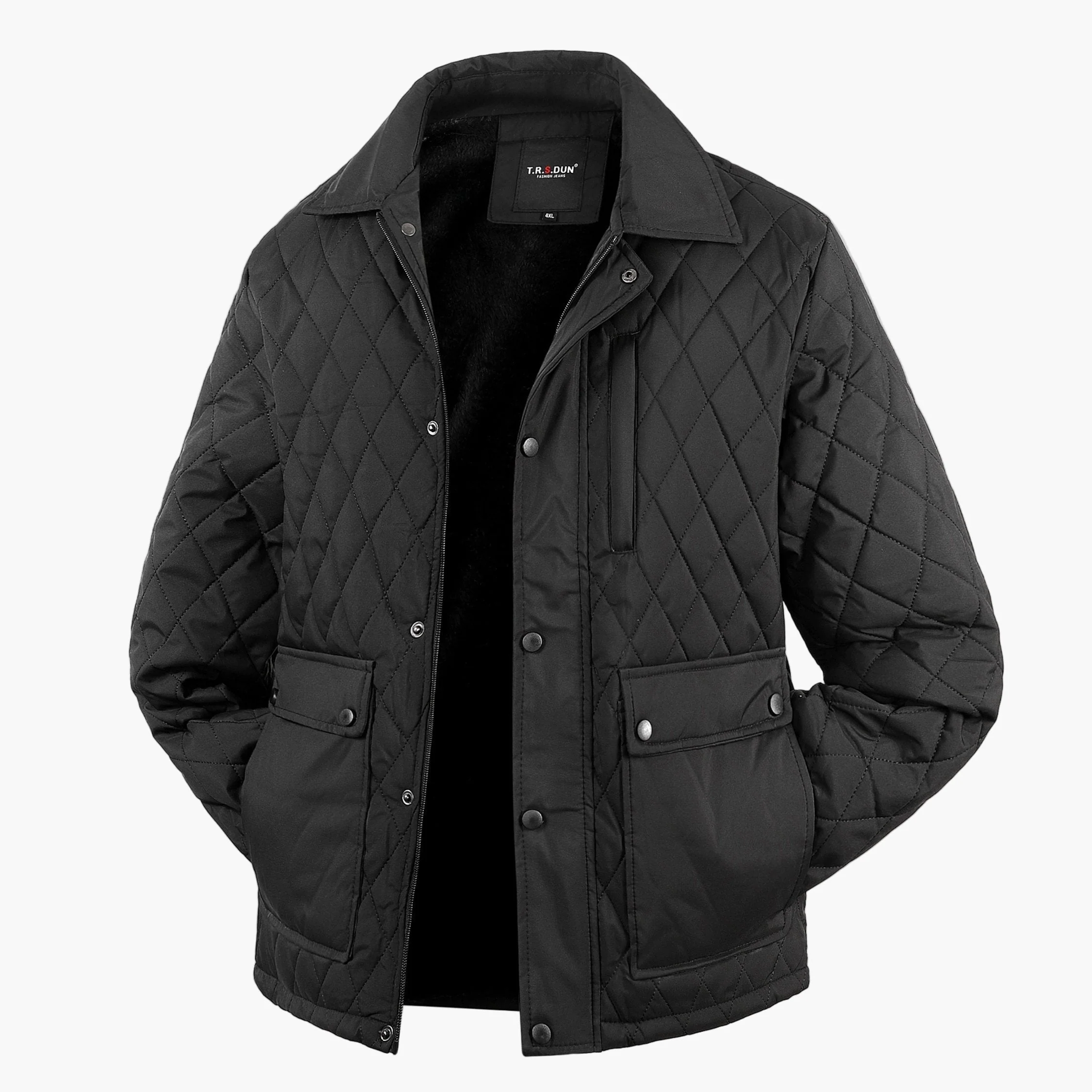 Veste matelassée décontractée pour homme style urbain avec poches et col classique - Image 7