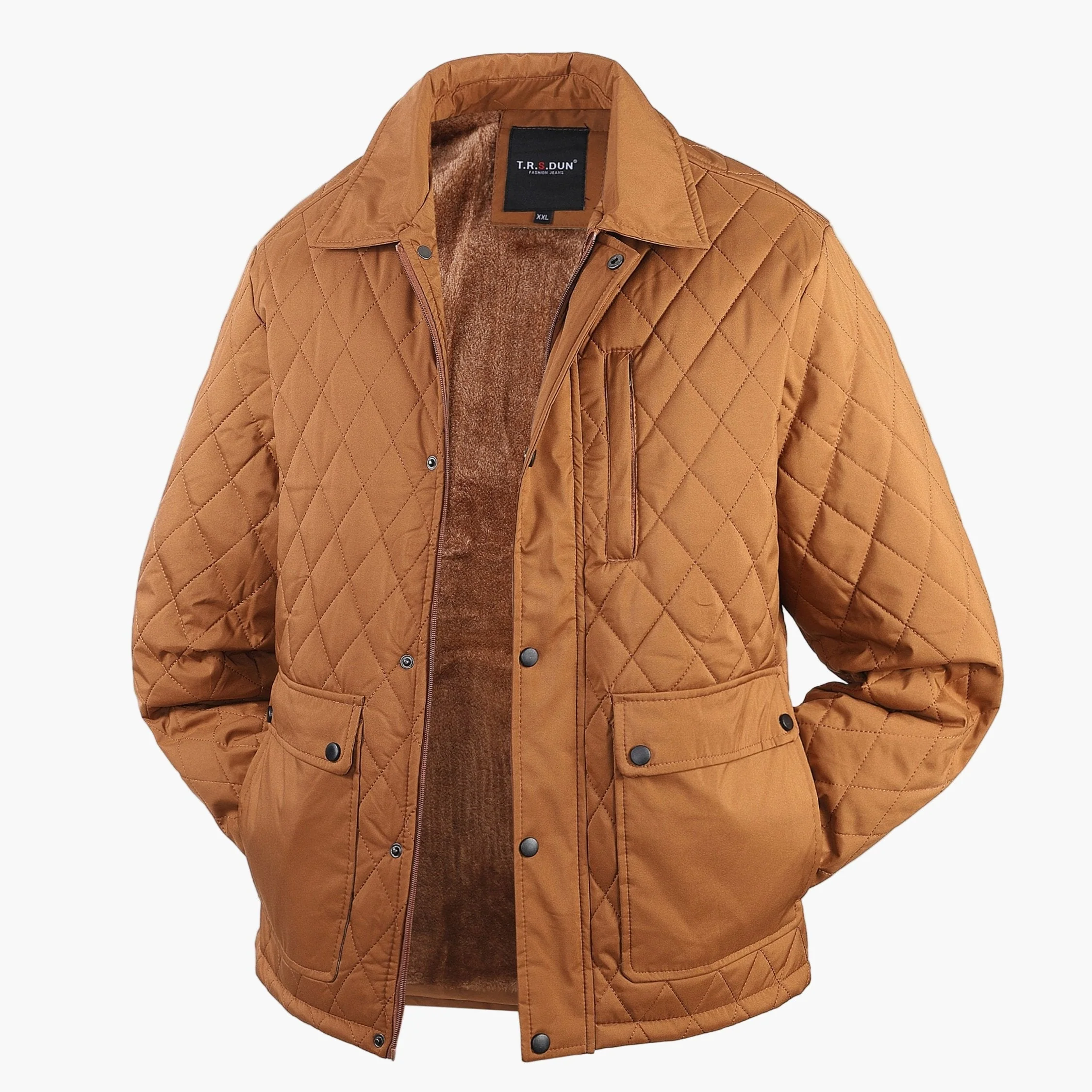 Veste matelassée décontractée pour homme style urbain avec poches et col classique - Image 8