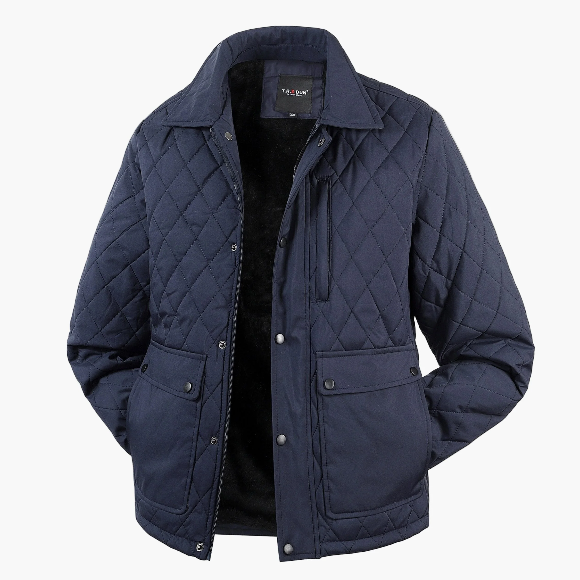 Veste matelassée décontractée pour homme style urbain avec poches et col classique - Image 9