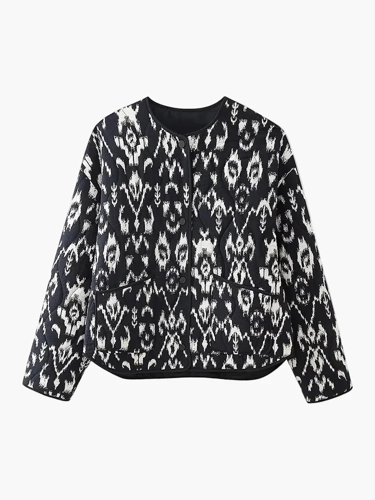 Veste matelassée femme style bohème chic décontracté - Image 7