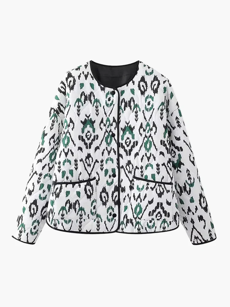 Veste matelassée femme style bohème chic décontracté - Image 8