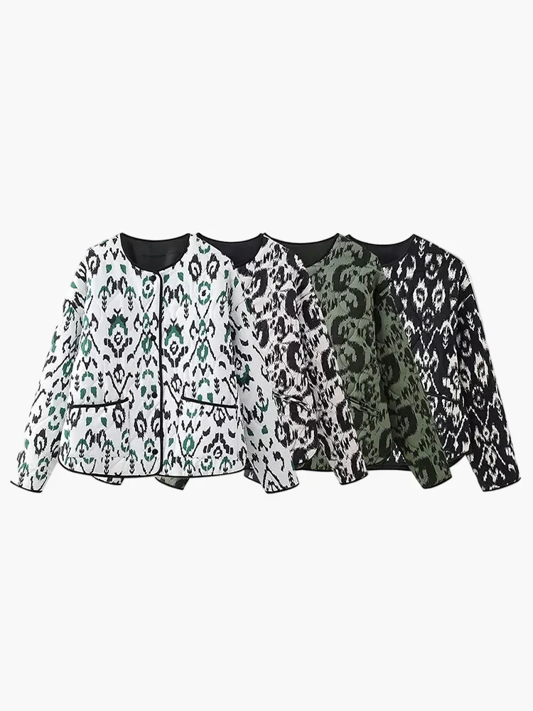 Veste matelassée femme style bohème chic décontracté - Image 9