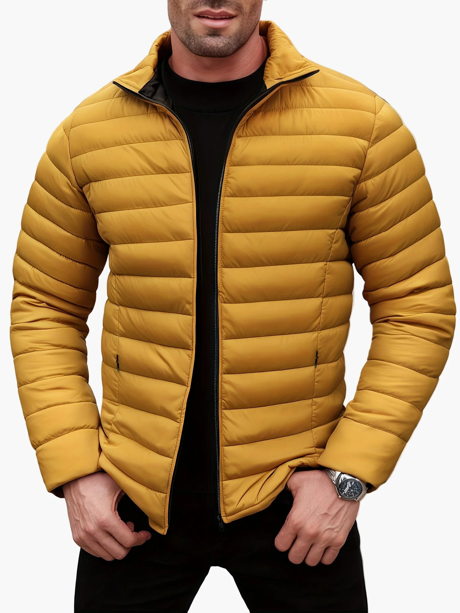 Veste matelassée homme style casual pour hiver et mi-saison - Image 2