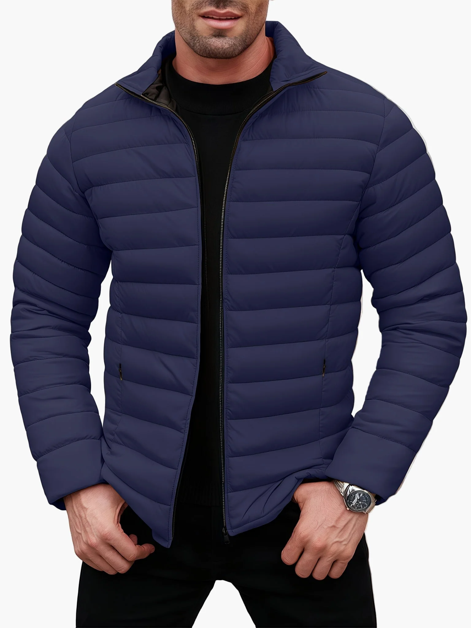 Veste matelassée homme style casual pour hiver et mi-saison - Image 3