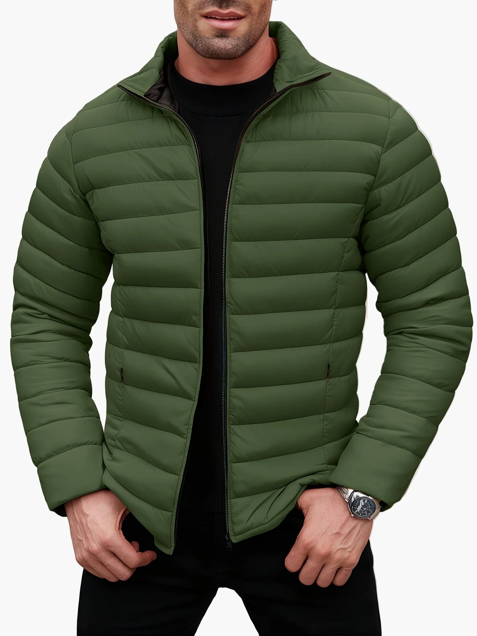 Veste matelassée homme style casual pour hiver et mi-saison - Image 4