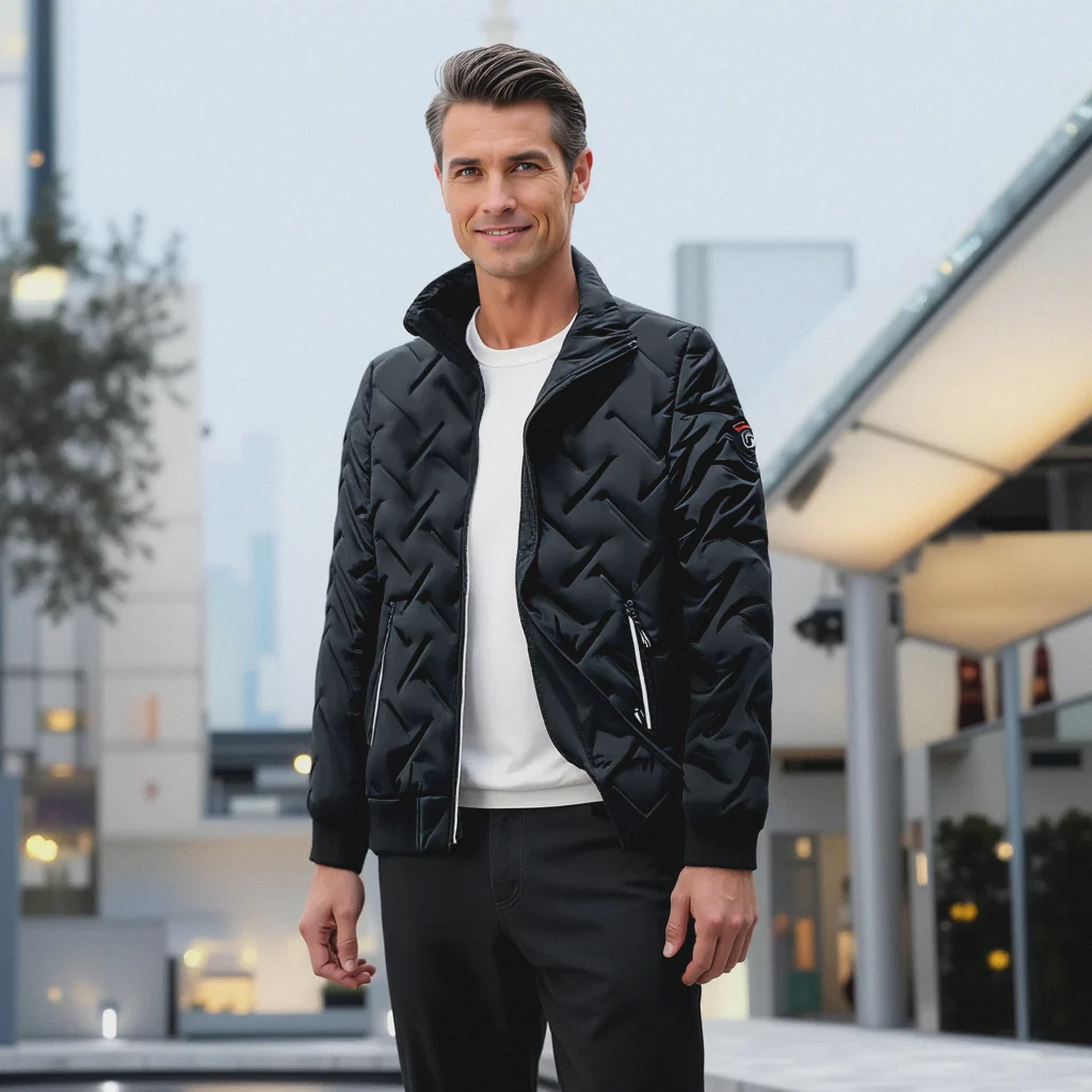 Veste matelassée homme style urbain élégante hiver – idéale pour sorties et travail - Image 4