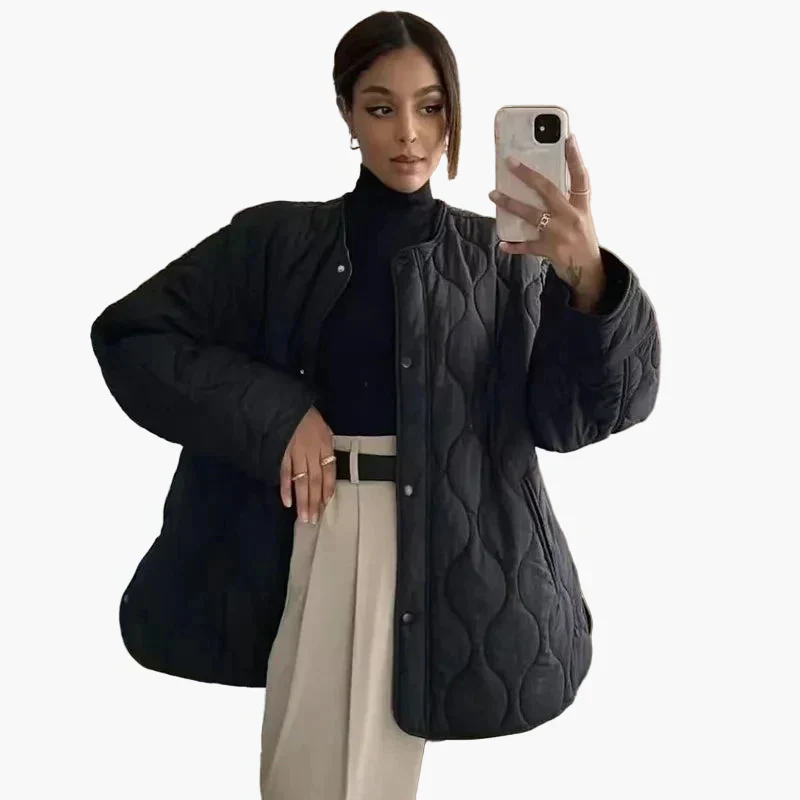 Veste matelassée légère style décontracté pour femme, idéale pour l'automne et le printemps - Image 2