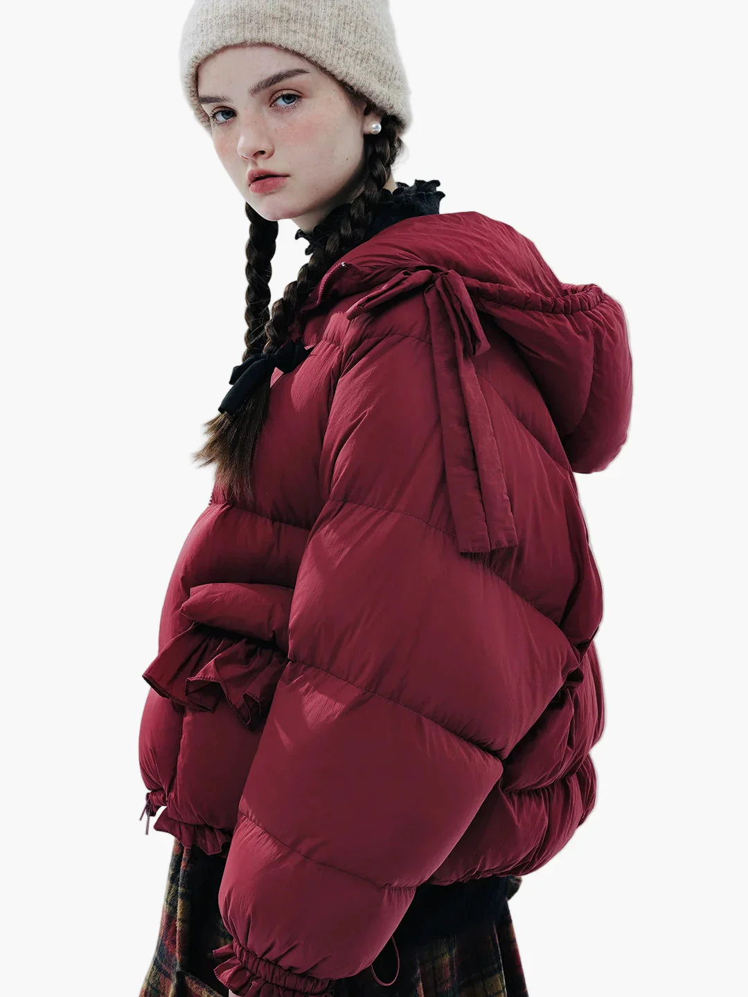 Veste matelassée oversize femme style rétro décontracté d'hiver - Image 2