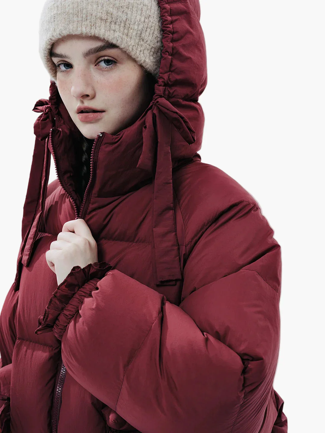 Veste matelassée oversize femme style rétro décontracté d'hiver - Image 4